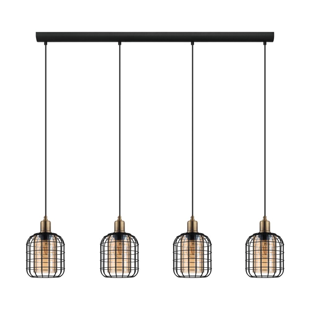 Eglo Leuchten CHISLE Hängeleuchte Brüniert, Schwarz, 4-flammig main product photo