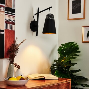 Eglo Leuchten CANTERRAS Wandleuchte Schwarz, 1-flammig Eglo Leuchten CANTERRAS Wandleuchte Schwarz, 1-flammig