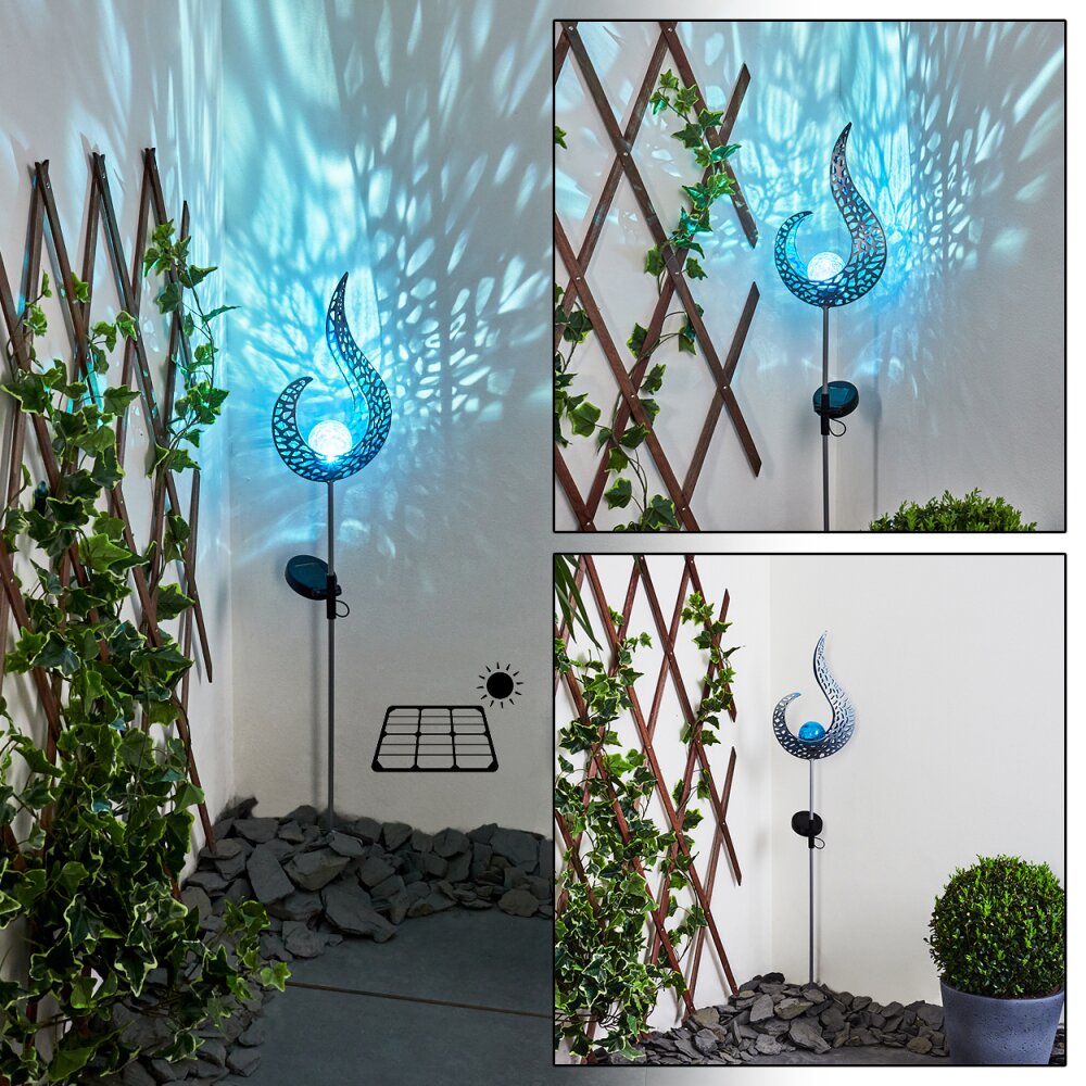 Rovinj Solarleuchte LED Blau, Silber, 1-flammig main product photo