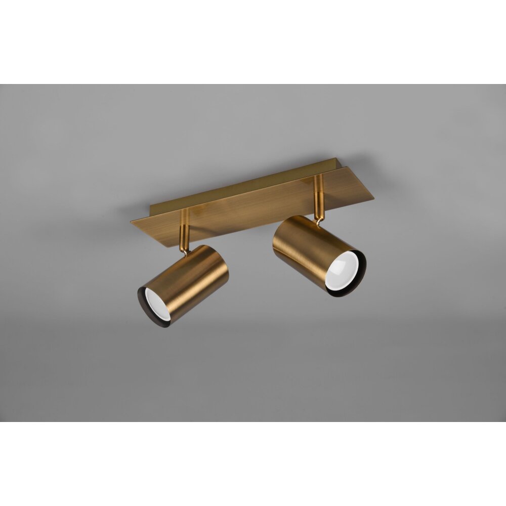 Trio Marley Deckenleuchte Altmessing, 2-flammig