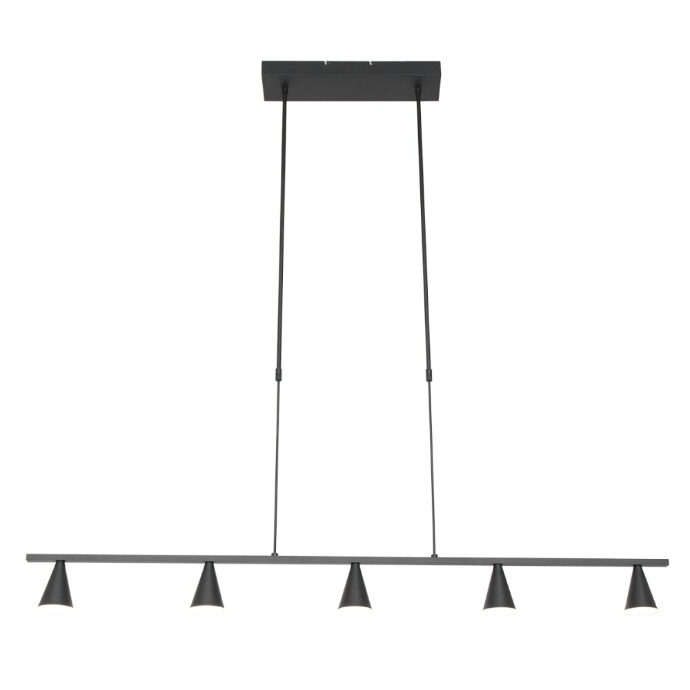 Steinhauer Vortex Pendelleuchte Schwarz, 5-flammig main product photo