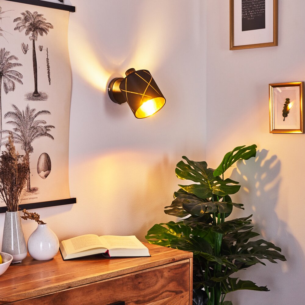 Opatija Wandleuchte Schwarz, 1-flammig main product photo