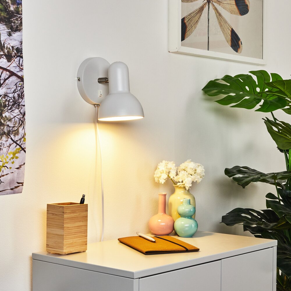 Ambousi Wandleuchte Chrom, Weiß, 1-flammig main product photo