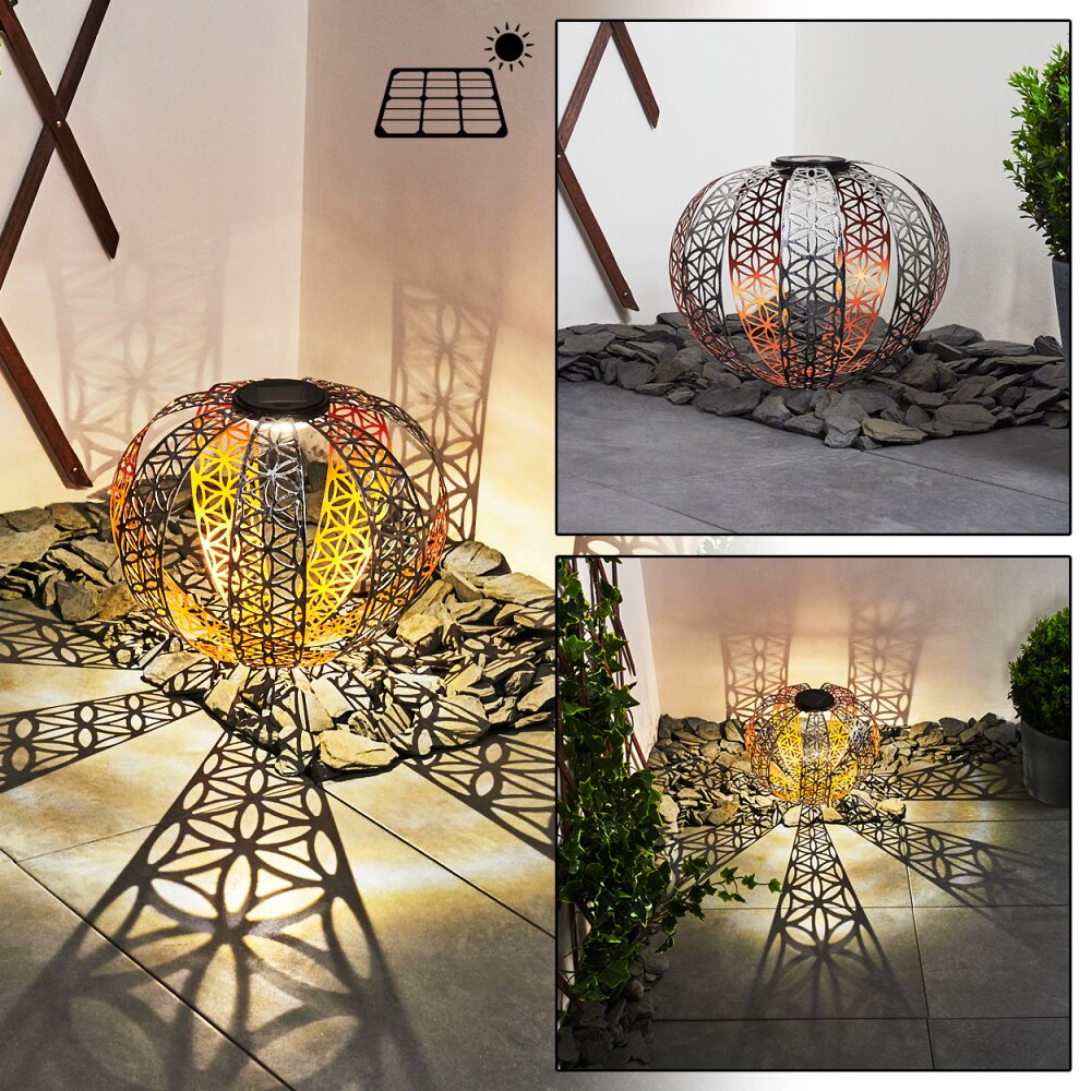Wasalea Solar-Kugelleuchte LED Bronze, Schwarz, Silber, 1-flammig main product photo