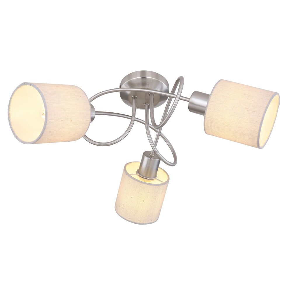 Globo AVA Deckenleuchte Nickel-Matt, 3-flammig main product photo