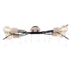 Globo NOLE Deckenleuchte Holz hell, Schwarz, 4-flammig
