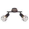 Globo XARA Deckenleuchte Holzoptik, Schwarz, 2-flammig
