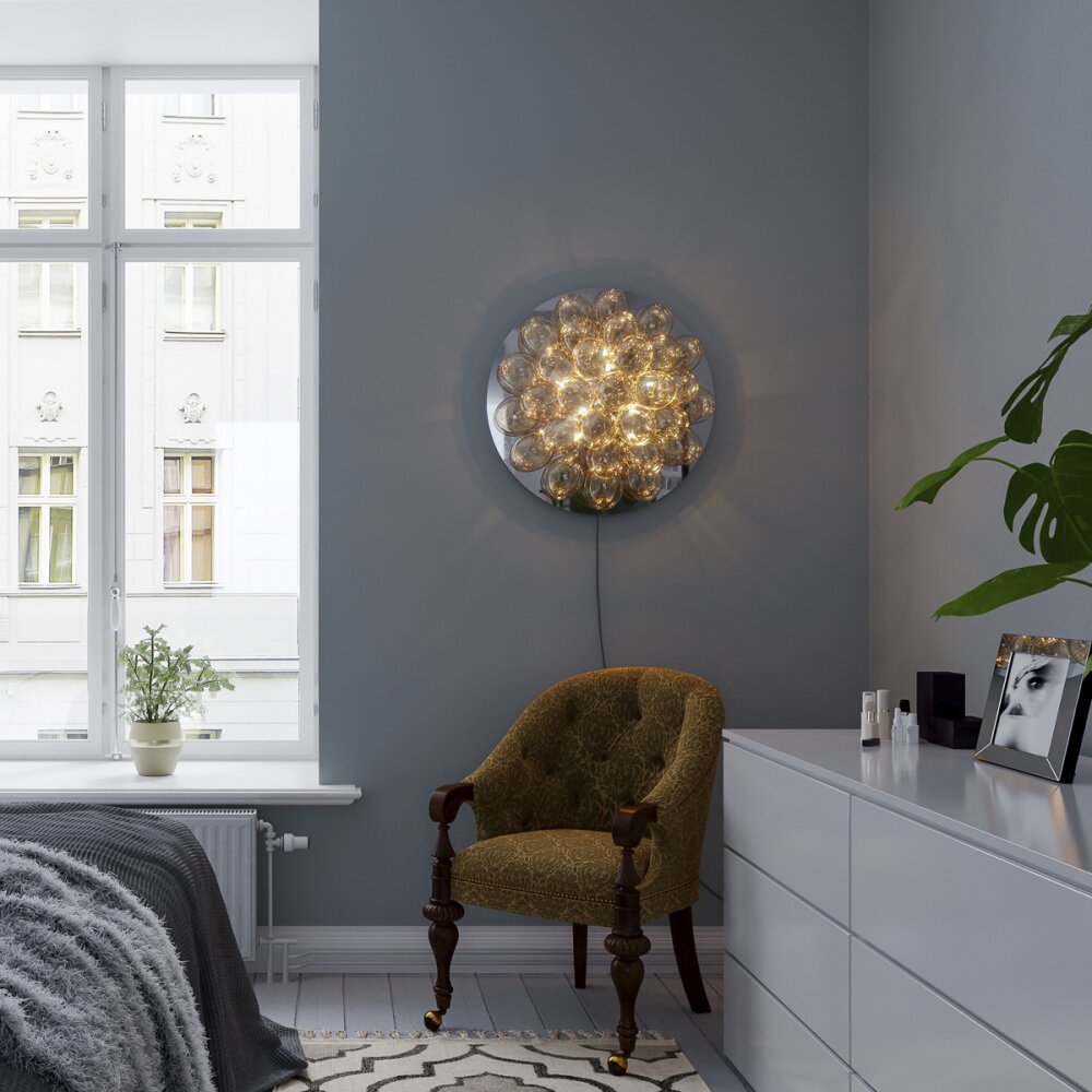 By Rydens Gross Wandleuchte Chrom, 8-flammig main product photo