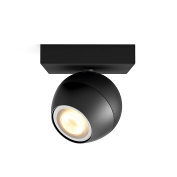 Philips Hue Buckram Deckenspot Erweiterung Schwarz, 1-flammig