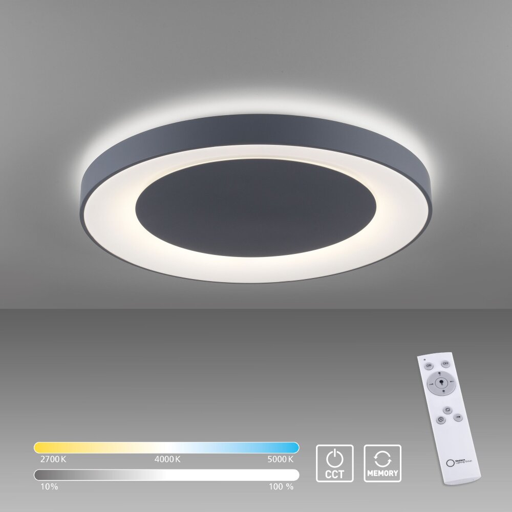 Leuchten Direkt ANIKA Deckenleuchte LED Anthrazit, 1-flammig, Fernbedienung main product photo