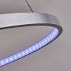 Canisteo Pendelleuchte LED Silber, 2-flammig, Fernbedienung, Farbwechsler