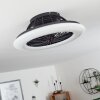 Piraeus  Deckenventilator LED Schwarz, 1-flammig, Fernbedienung