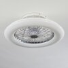 Piraeus  Deckenventilator LED Weiß, 1-flammig, Fernbedienung, Farbwechsler