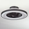 Qualiano Deckenventilator LED Schwarz, Weiß, 1-flammig, Fernbedienung