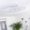 Marmorta Deckenventilator LED Weiß, 1-flammig, Fernbedienung