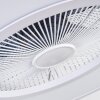 Marmorta Deckenventilator LED Weiß, 1-flammig, Fernbedienung