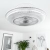 Riccione Deckenventilator LED Weiß, 1-flammig, Fernbedienung, Farbwechsler