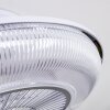 Riccione Deckenventilator LED Weiß, 1-flammig, Fernbedienung, Farbwechsler