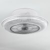 Riccione Deckenventilator LED Weiß, 1-flammig, Fernbedienung, Farbwechsler