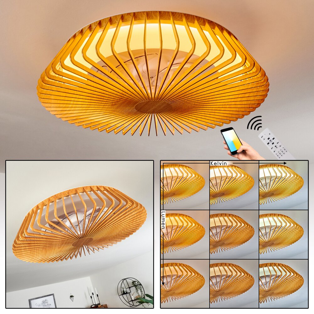 Rivarotta Deckenventilator LED Weiß, 1-flammig, Fernbedienung main product photo