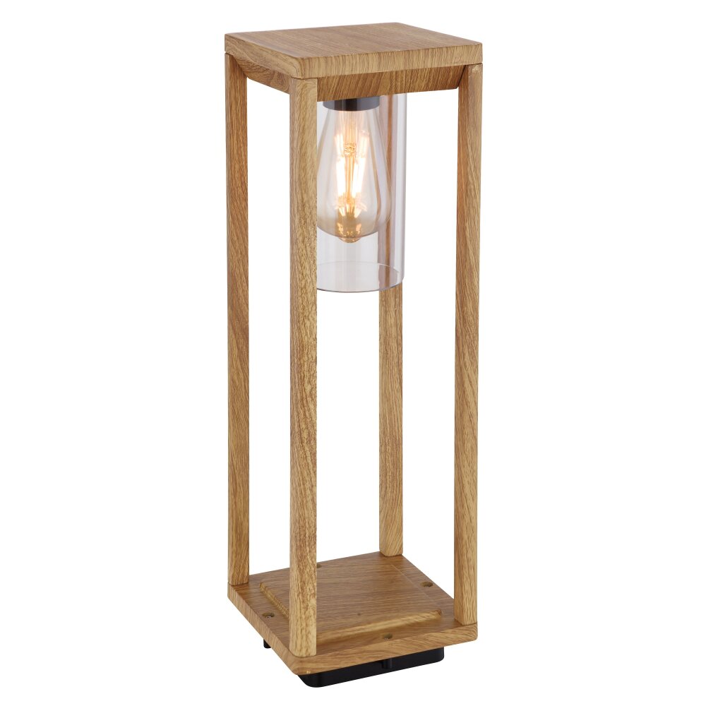 Globo CANDELA Sockelleuchte Holz dunkel, 1-flammig main product photo