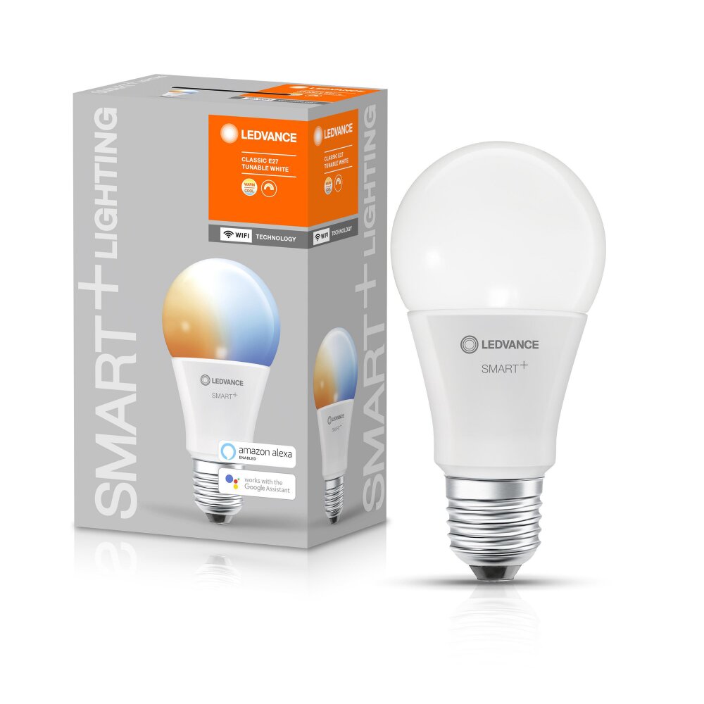 LEDVANCE SMART+ WiFi LED E27 9W 2700-6500 Kelvin 806 Lumen main product photo