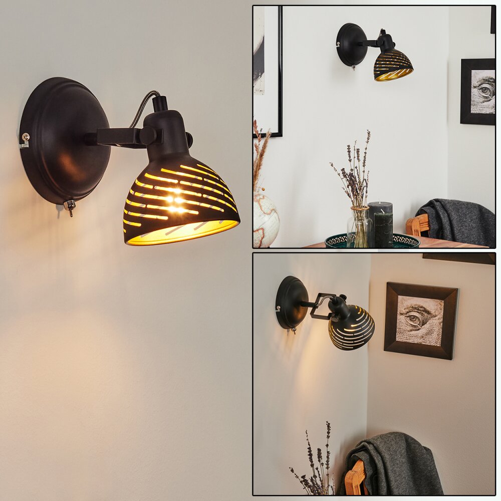 Osina Wandleuchte Schwarz, 1-flammig main product photo