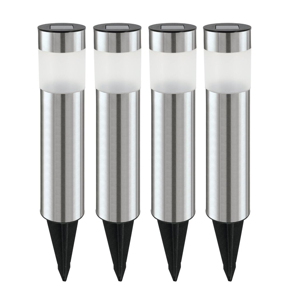 Eglo SHINE 4er Set Solar-Wegeleuchte LED Edelstahl, 4-flammig main product photo