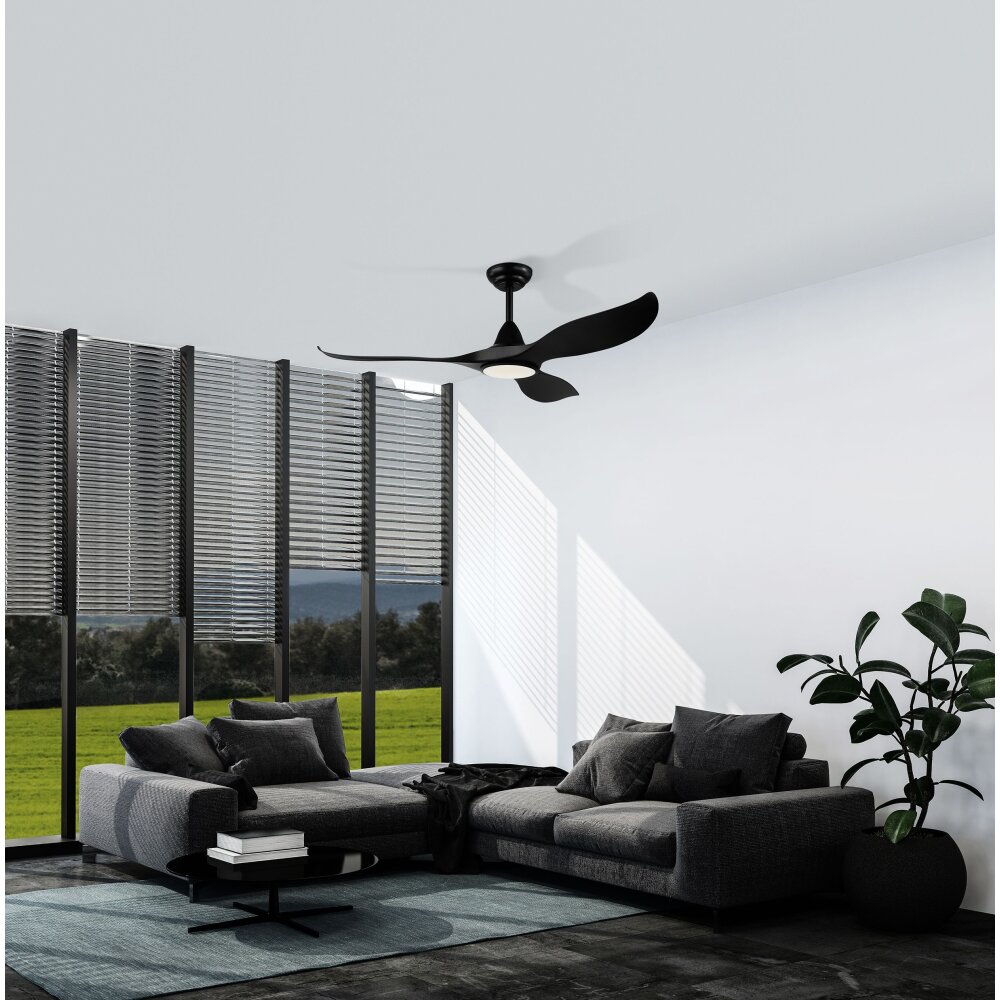 Eglo CIRALI 52 Deckenventilator LED Schwarz, 1-flammig, Fernbedienung main product photo