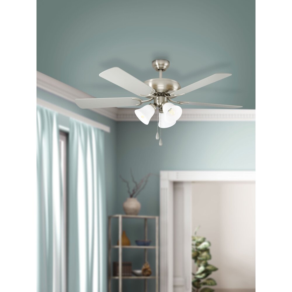Eglo LAS PALMAS Deckenventilator Nickel-Matt, 3-flammig main product photo