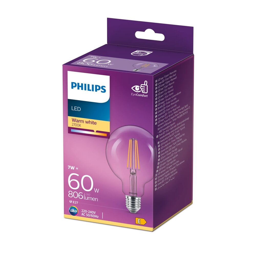 Philips LED E27 7 Watt 2700 Kelvin 806 Lumen main product photo