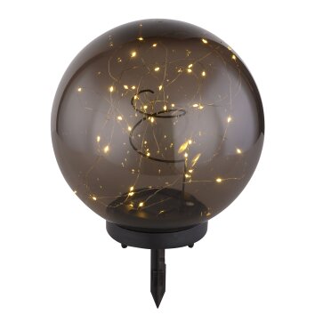 Globo Solarleuchte LED Schwarz, 40-flammig