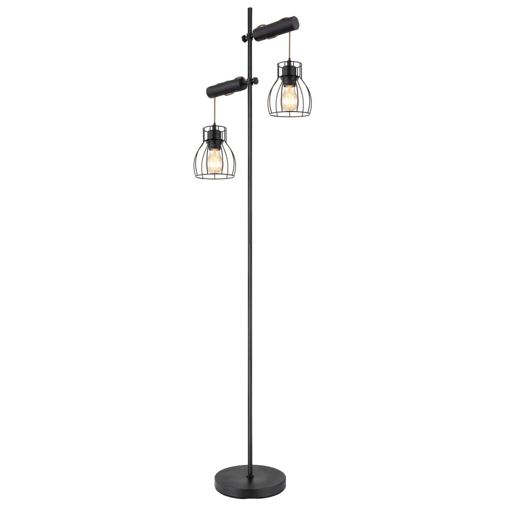 Globo MINA Stehleuchte Schwarz, 2-flammig main product photo