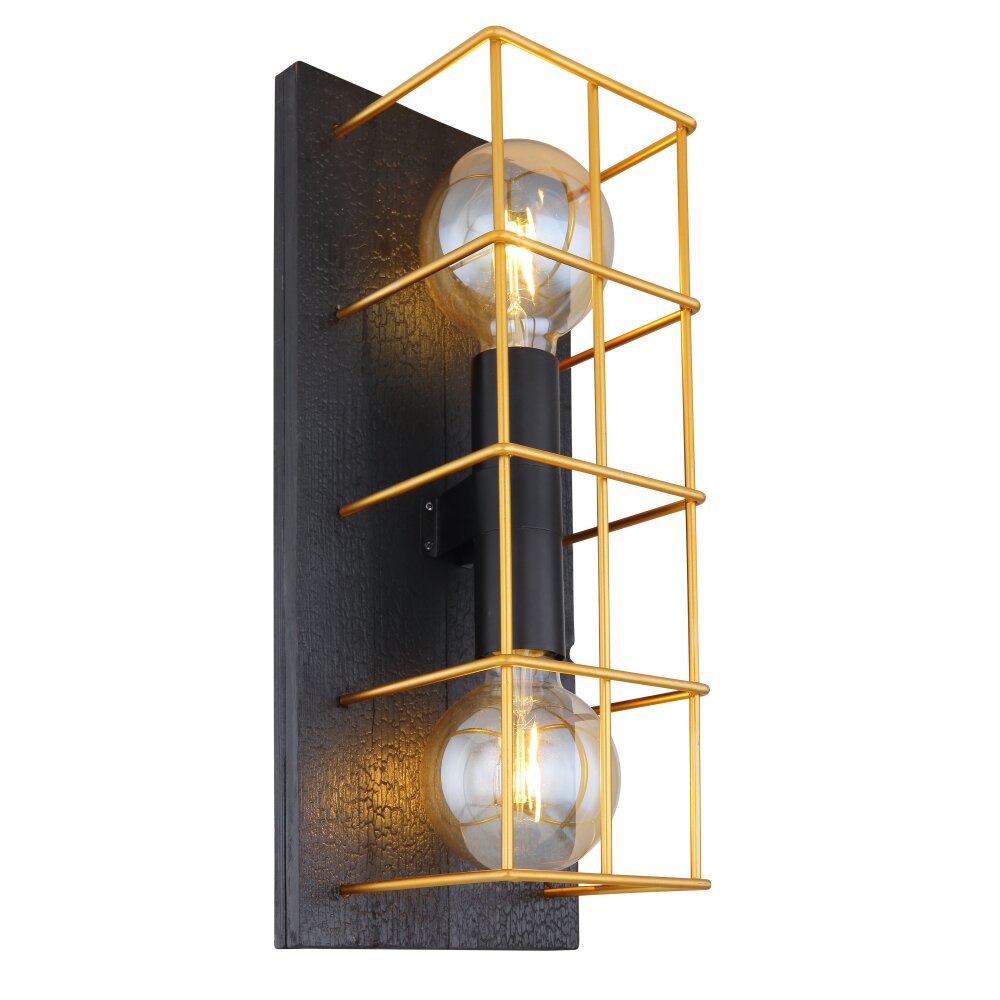 Globo MERRIL Wandleuchte Schwarz, 2-flammig main product photo