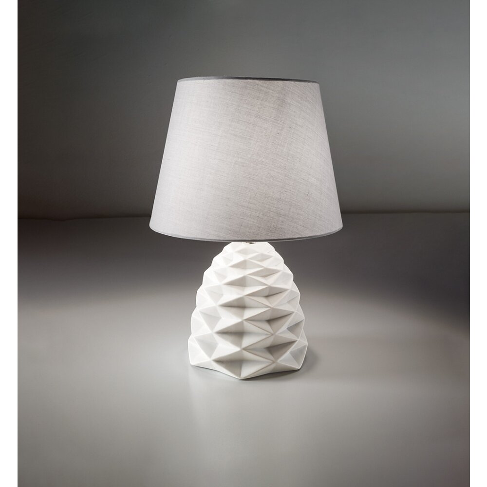 Fabas Luce Duchessa Tischleuchte Weiß, 1-flammig