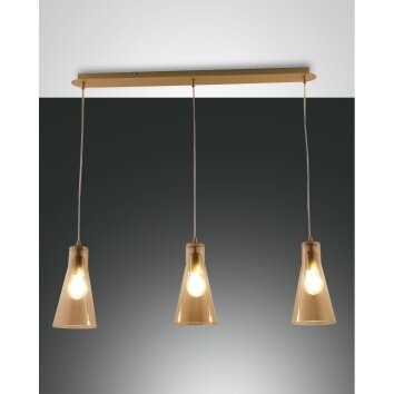 Fabas Luce Dafne Pendelleuchte Messing, 3-flammig Fabas Luce Dafne Pendelleuchte Messing, 3-flammig