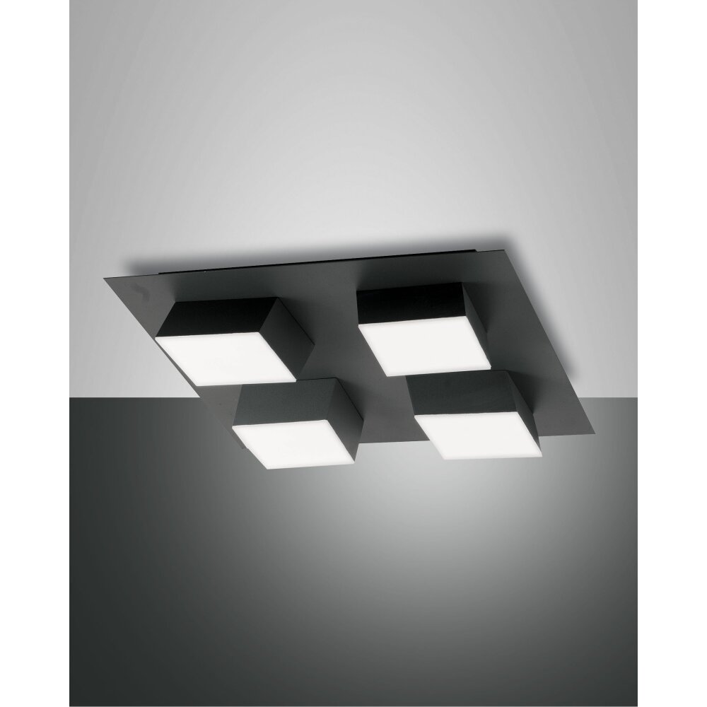 Fabas Luce Lucas Deckenleuchte LED Anthrazit, 4-flammig main product photo