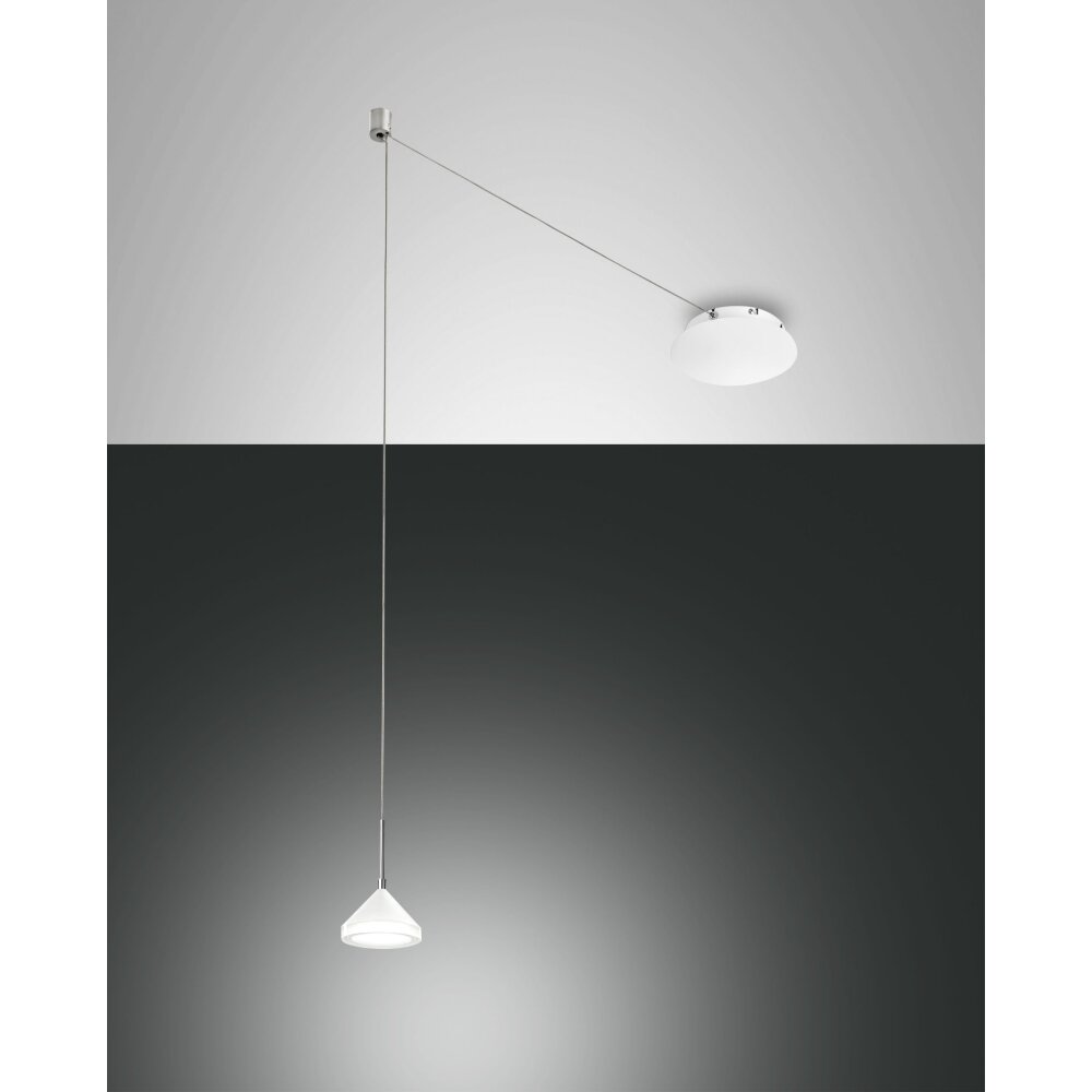 Fabas Luce Isabella Pendelleuchte LED Chrom, Weiß, 1-flammig main product photo