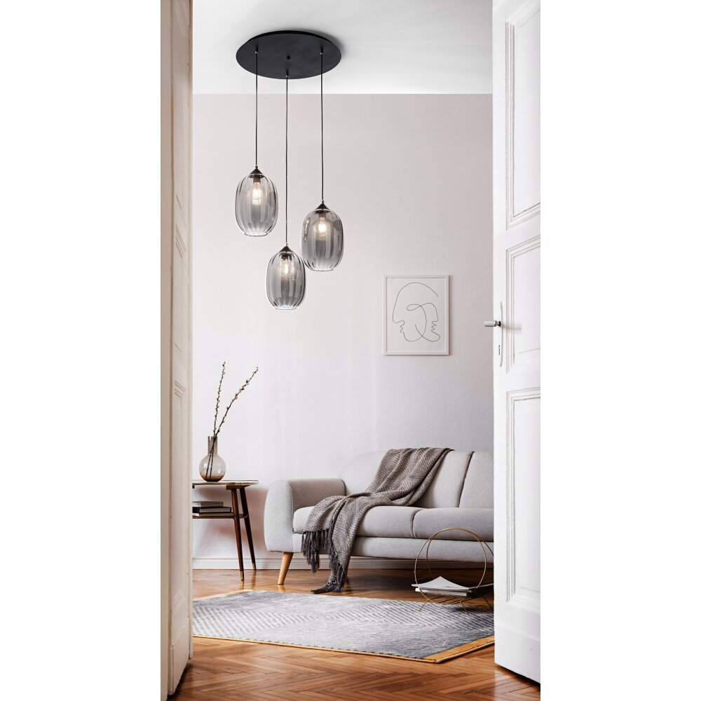 Fabas Luce Infinity Pendelleuchte Schwarz, 3-flammig main product photo