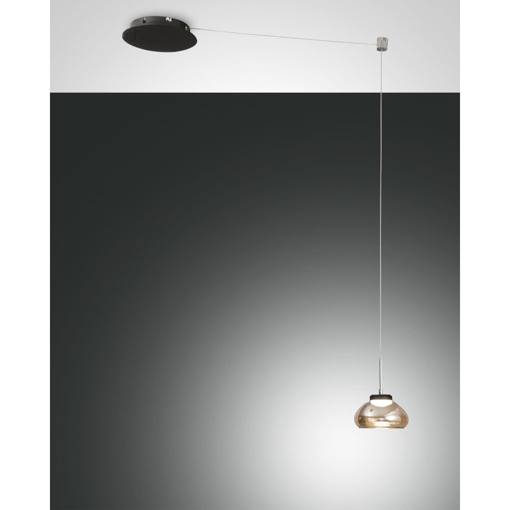 Fabas Luce Arabella Pendelleuchte LED Schwarz, 1-flammig main product photo