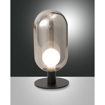 Fabas Luce Gubbio Tischleuchte LED Schwarz, 1-flammig