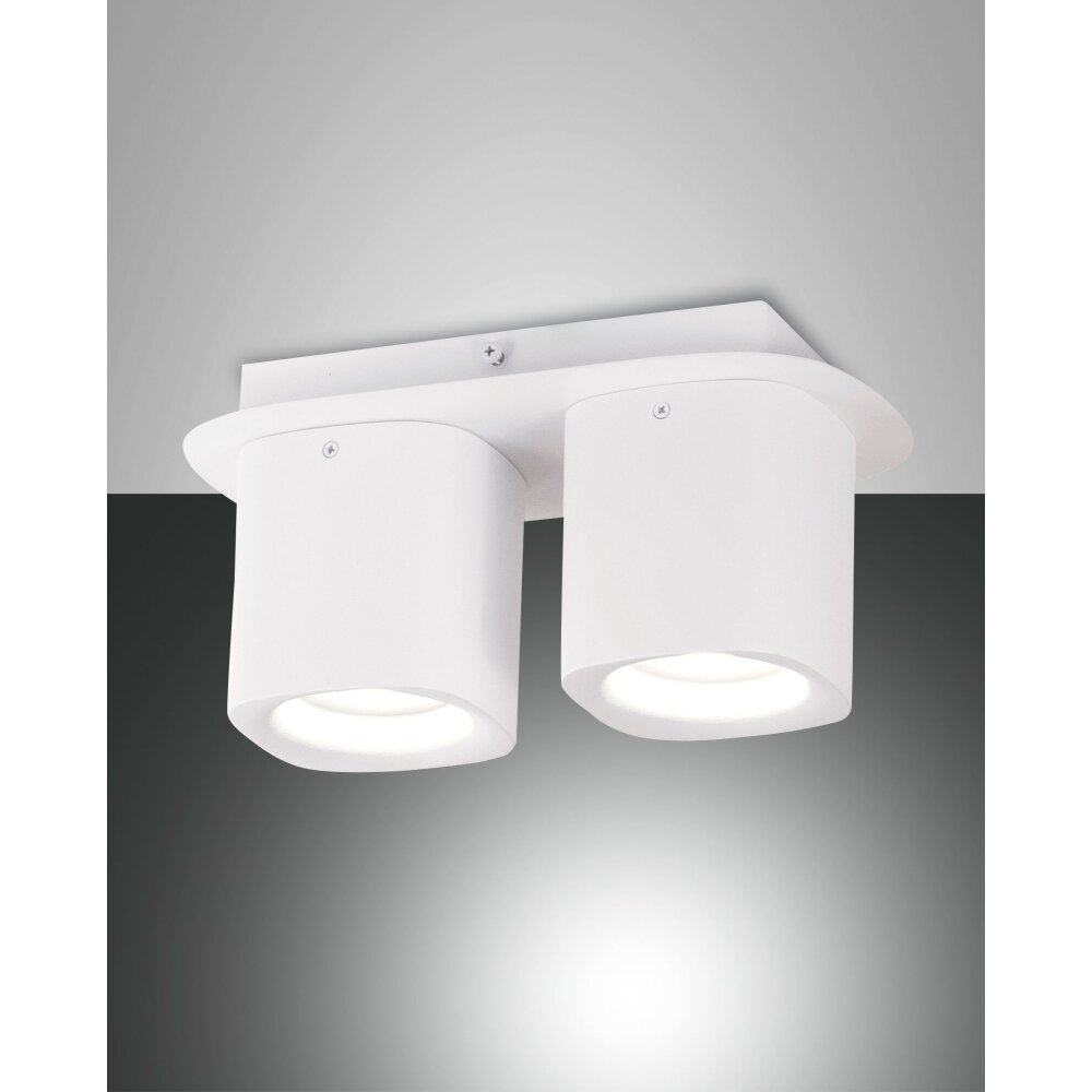 Fabas Luce Smooth Spot Weiß, 2-flammig main product photo