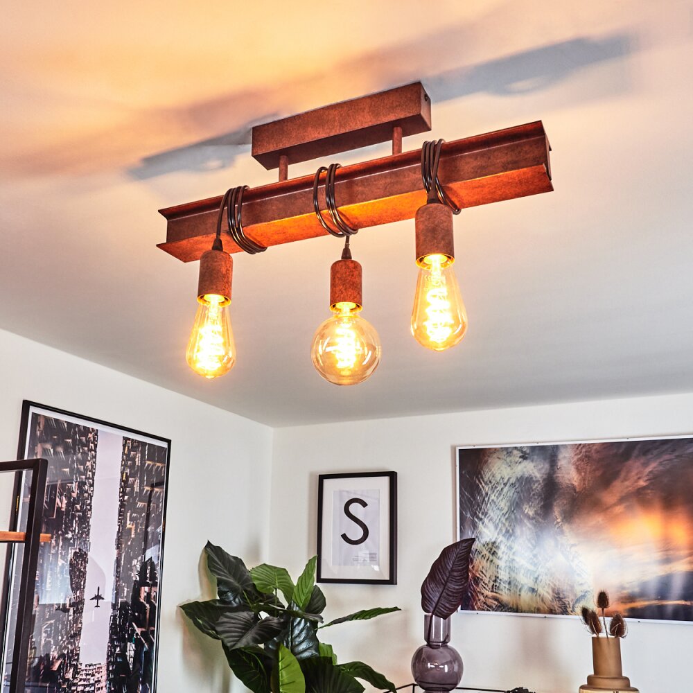 Barbengo Pendelleuchte Rostfarben, Schwarz, 3-flammig main product photo