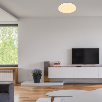 Globo HUBERT Deckenleuchte LED Weiß, 1-flammig