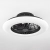 Piraeus Deckenventilator LED Schwarz, 1-flammig, Fernbedienung, Farbwechsler