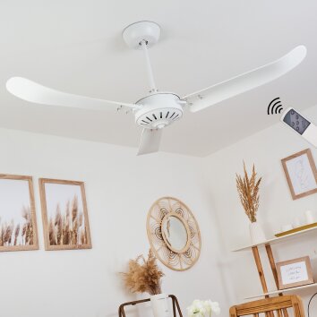 Virrik Deckenventilator Weiß, Fernbedienung Virrik Deckenventilator Weiß, Fernbedienung
