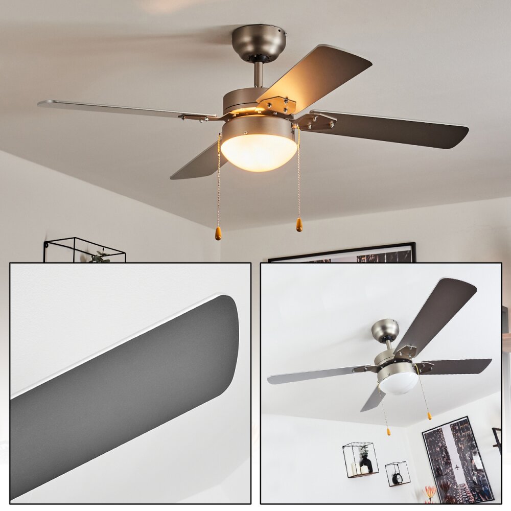 Hamnvik Deckenventilator Nickel-Matt, 1-flammig main product photo