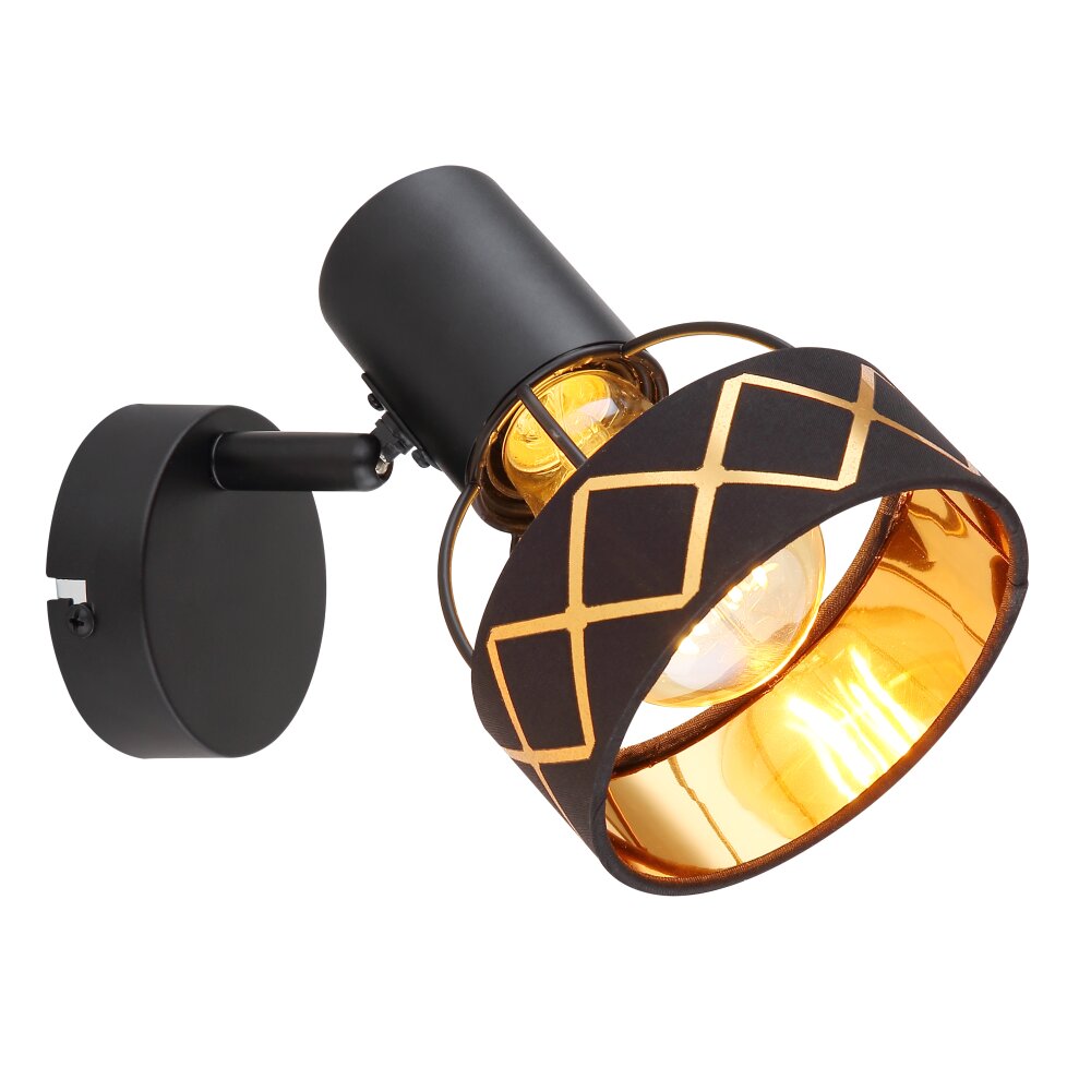 Globo BLANCA Wandleuchte Schwarz, 1-flammig main product photo