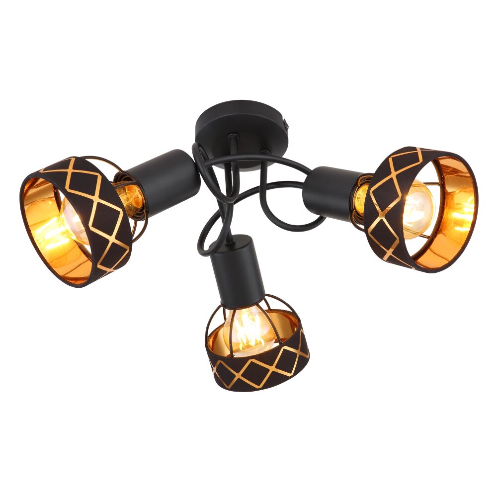 Globo BLANCA Deckenleuchte Schwarz, 3-flammig main product photo