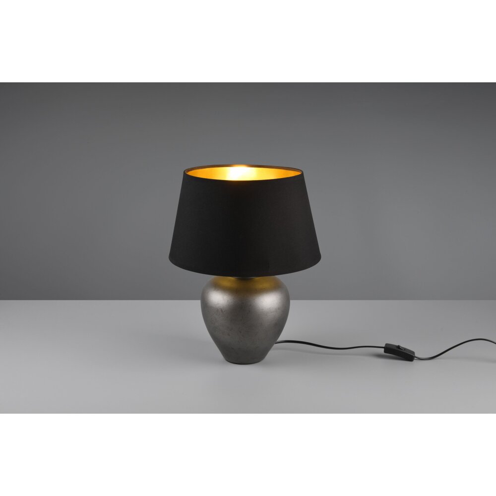 Reality Abby Tischleuchte Dunkelbraun, Nickel-Matt, 1-flammig main product photo